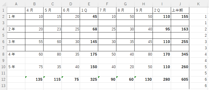 空白行挿入