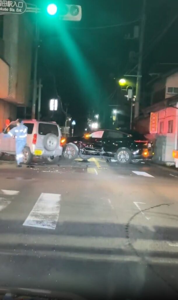 国母駅入口付近事故