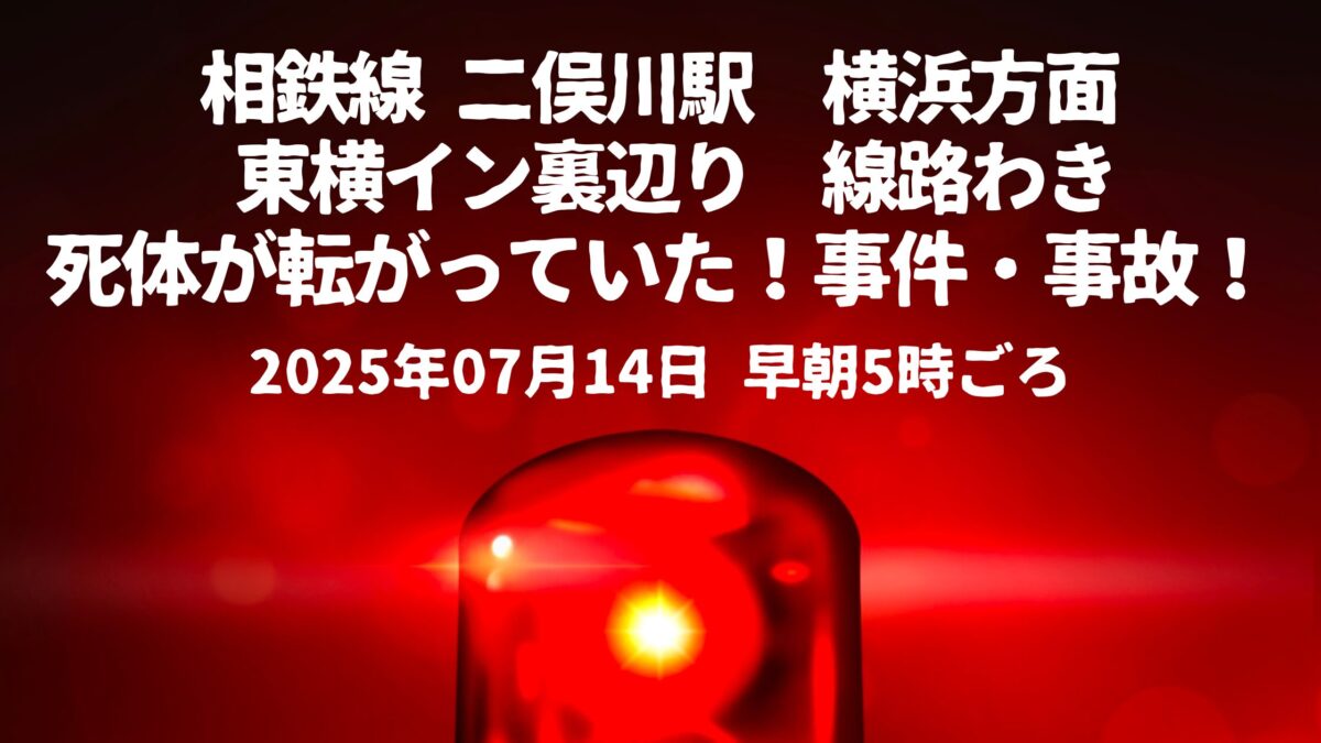 二俣川駅線路わき