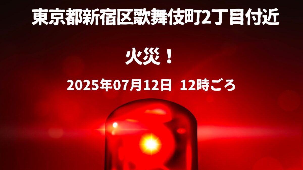 歌舞伎町2丁目付近火事