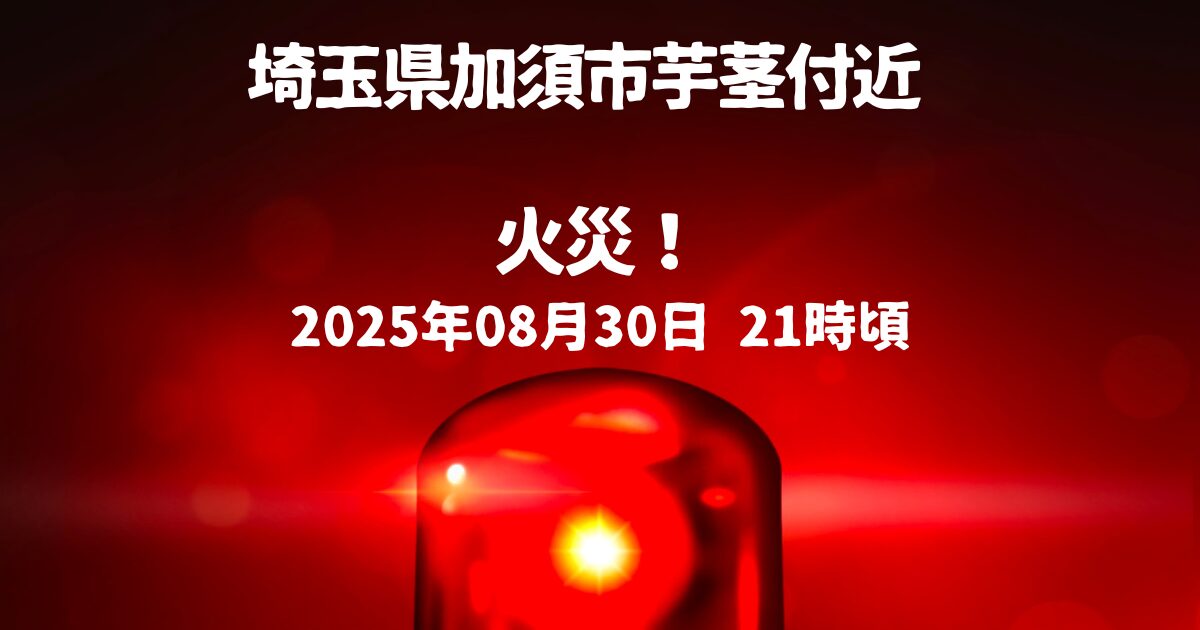 加須市芋茎付近 火事