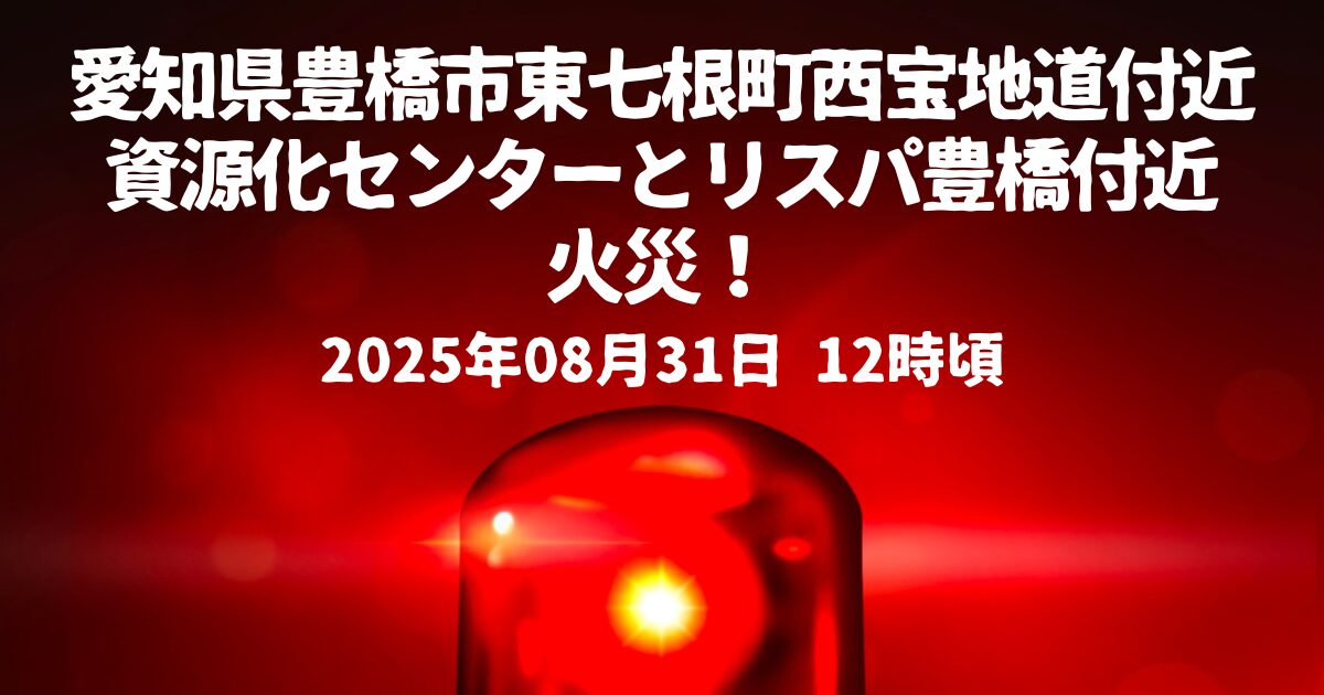 豊橋市資源化センターとリスパ豊橋付近火事