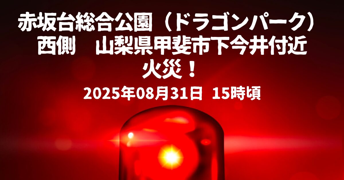 赤坂台総合公園（ドラゴンパーク）西側火事