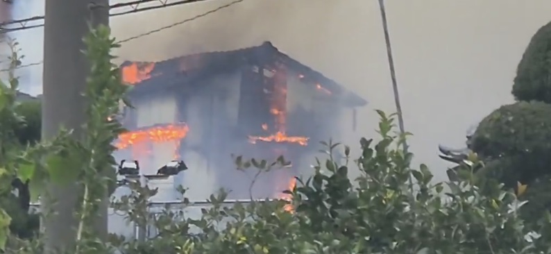 円正寺付近火事