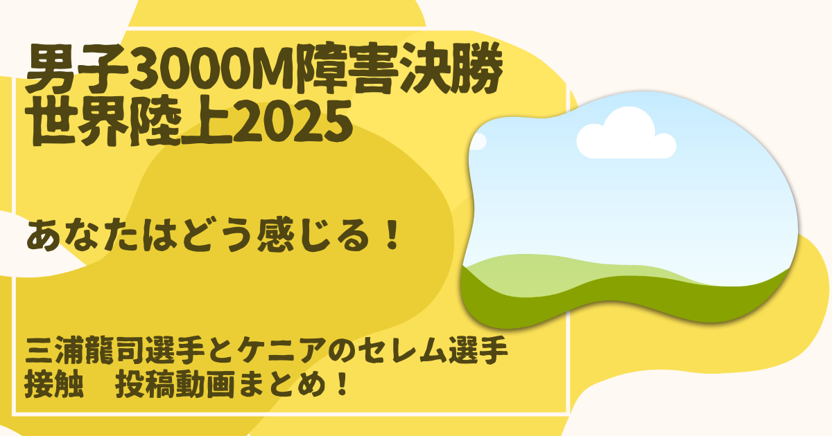 男子3000m障害決勝接触動画投稿
