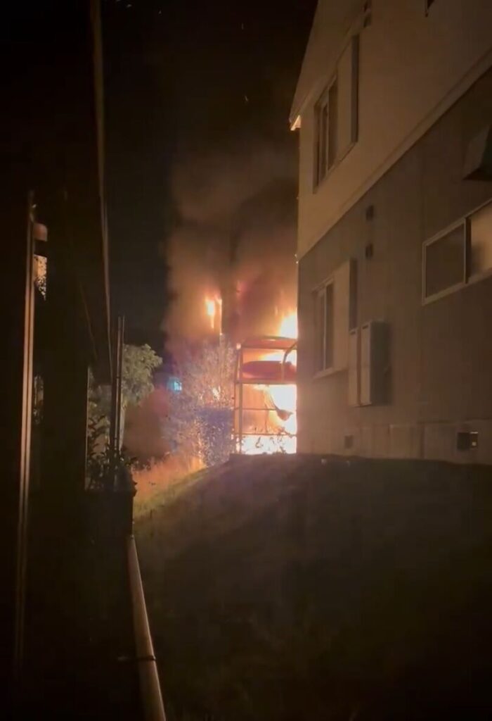 浜松市浜名区新都田5丁目付近火災