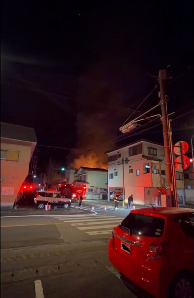 栃木県宇都宮市末広1丁目付近火災