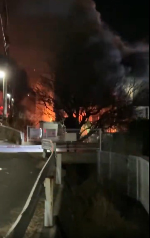 香椎駅東１丁目付近火災