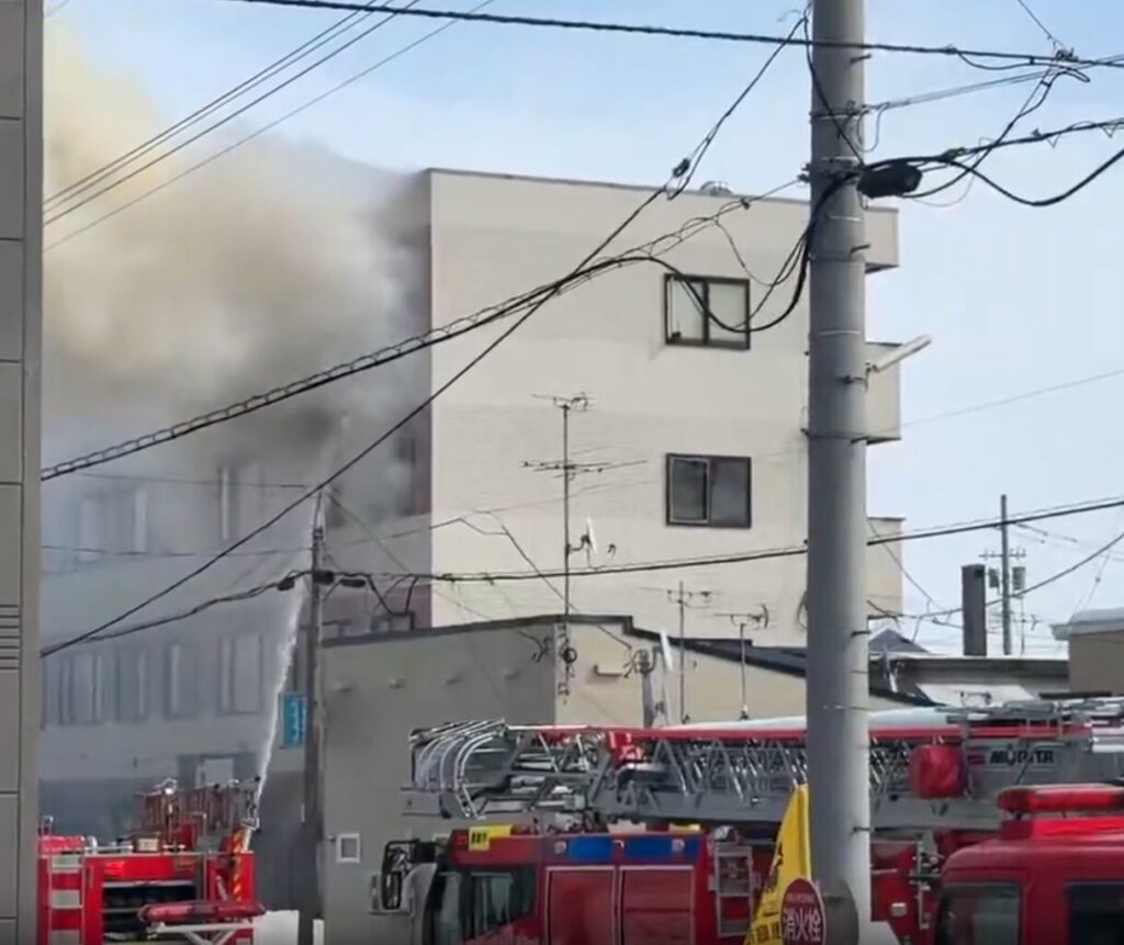 北海道恵庭市栄恵町付近火災