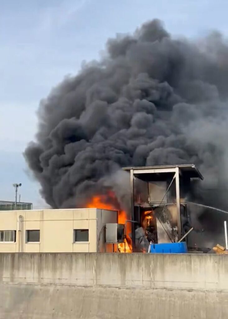 仁井田付近火災