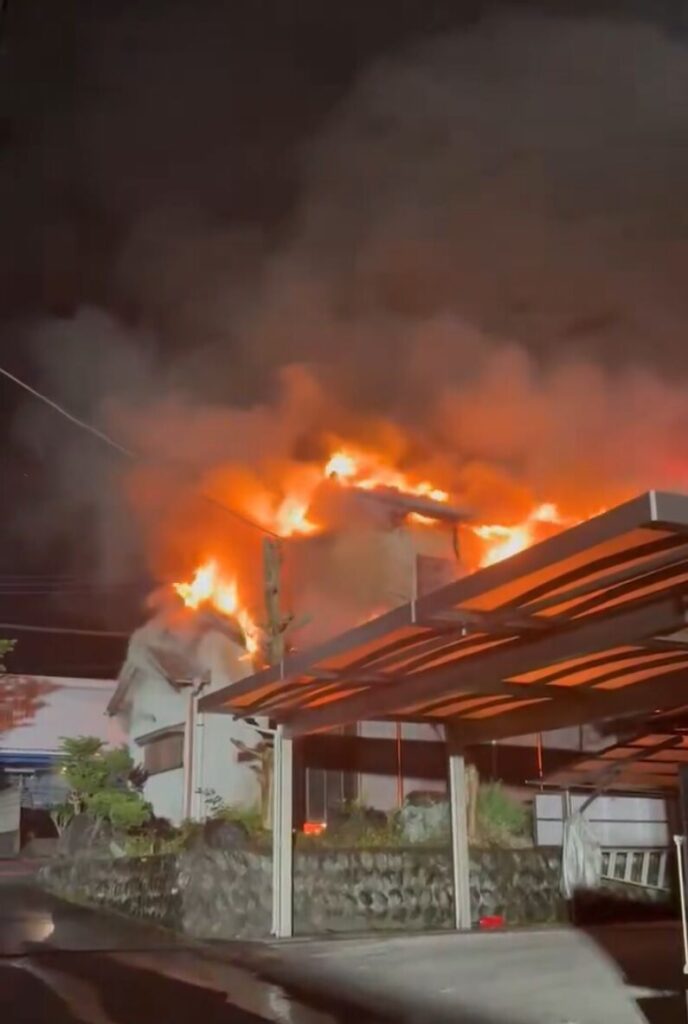静岡県富士宮市大岩付近火災